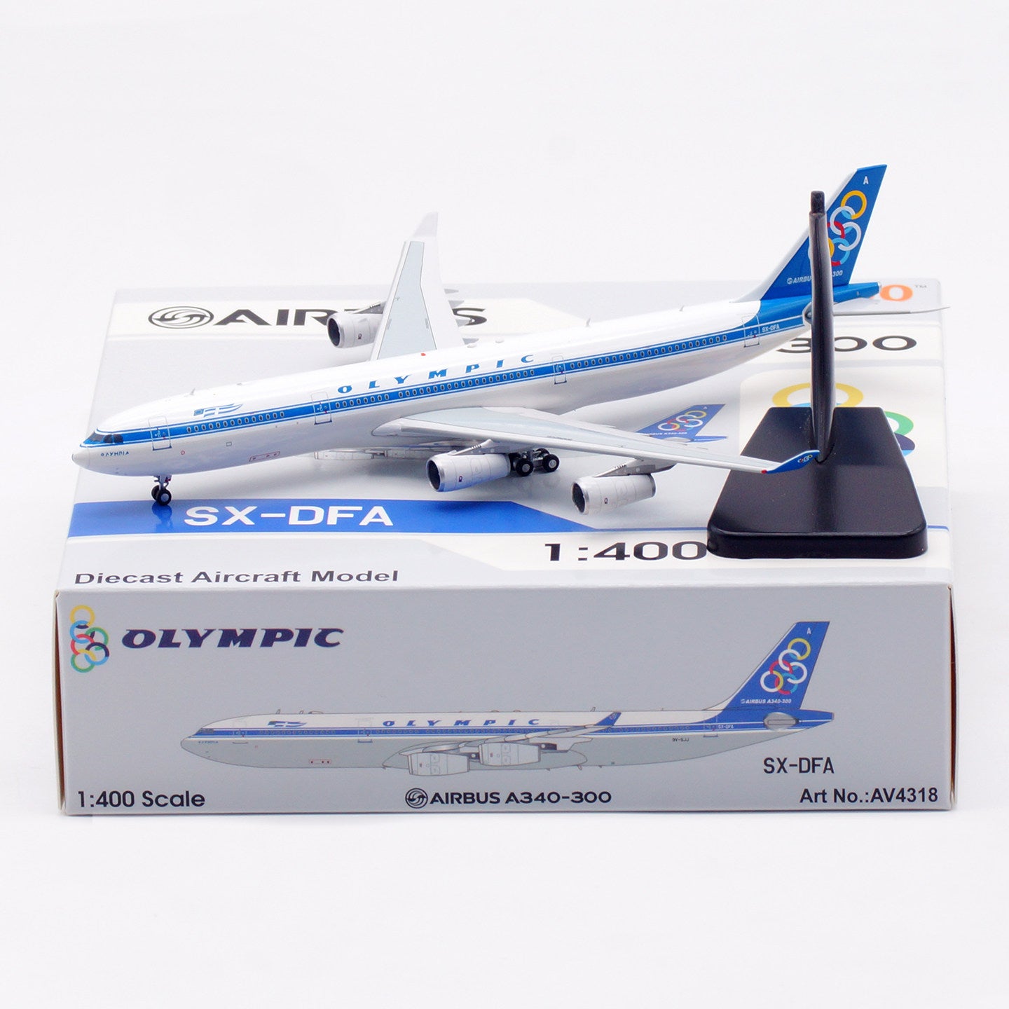 1/400 Olympic Air A340-300 SX-DFA AV4318 - cover